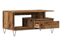 Mesa De Centro| Mesa de centro | Mesa de apoio | Mesa de café 90x49x45 cm derivados de madeira madeira velha Castanho