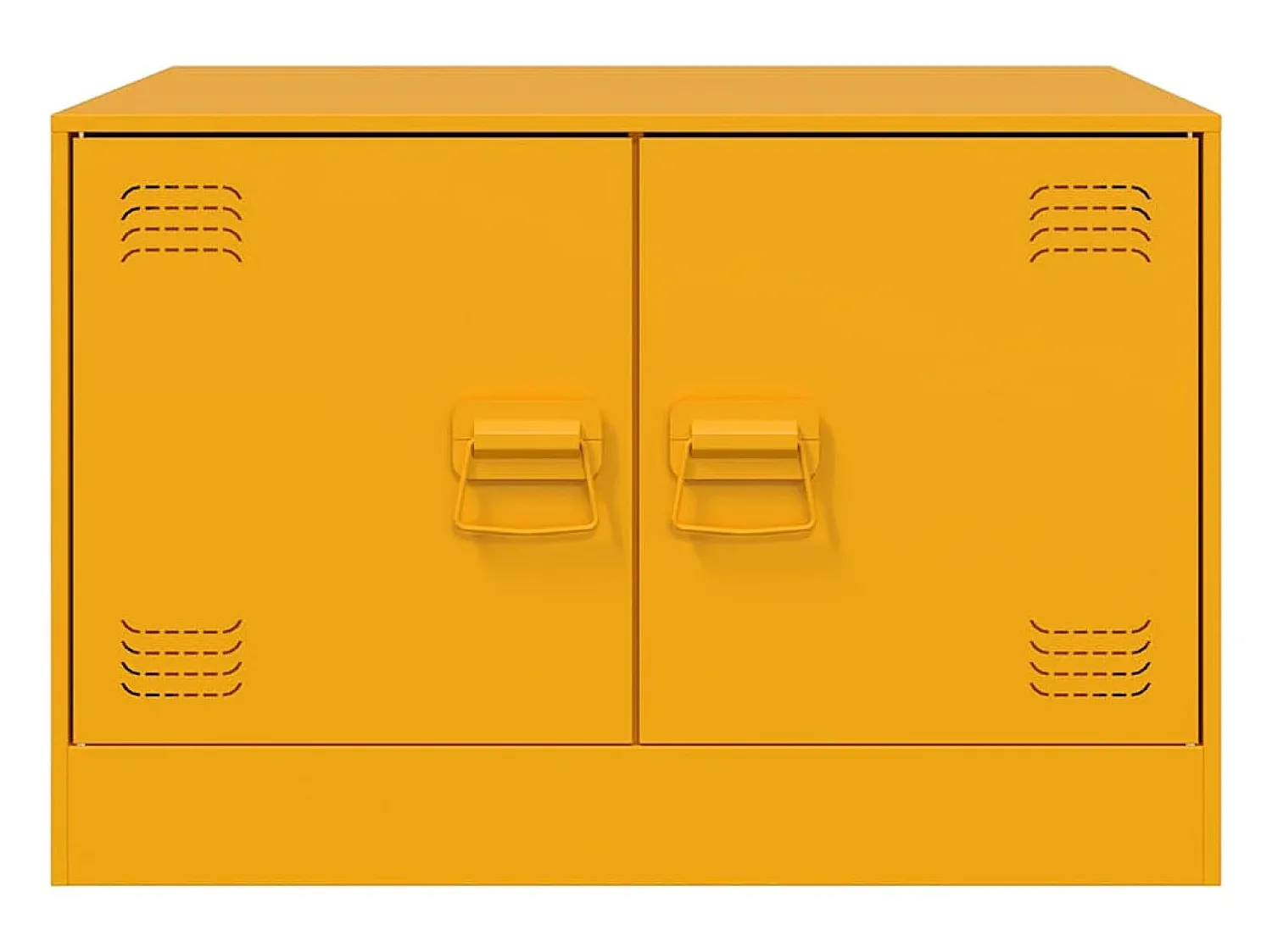 Mesa de centro | Mesa de apoio 67x50x44 cm aço mostarda^ Mesa De Centro