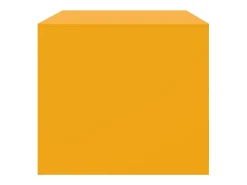 Mesa de centro | Mesa de apoio 67x50x44 cm aço mostarda^ Mesa De Centro