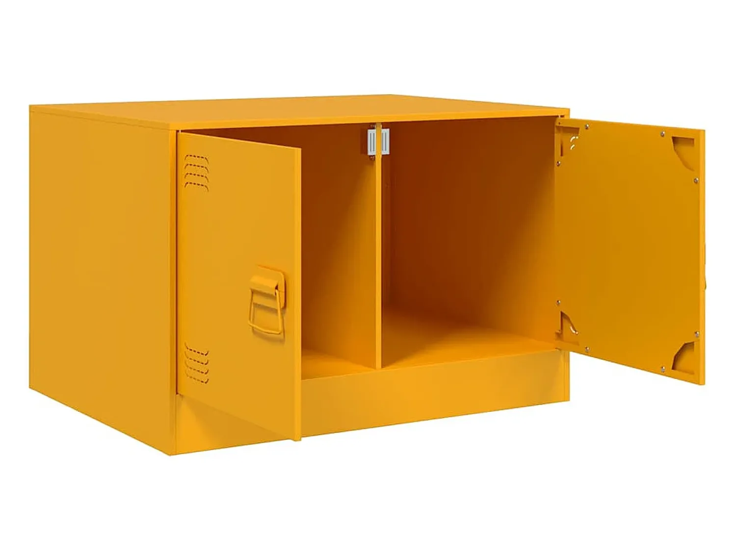 Mesa de centro | Mesa de apoio 67x50x44 cm aço mostarda^ Mesa De Centro