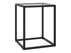 Mesa De Centro* Mesa de centro | Mesa de apoio 40x40x50 cm com vidro temperado Preto