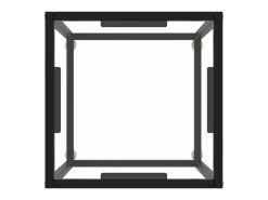 Mesa De Centro* Mesa de centro | Mesa de apoio 40x40x50 cm com vidro temperado Preto