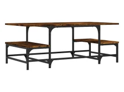 Mesa De Centro* Mesa de centro | Mesa de apoio 100x50.5x40 cm derivados madeira carvalho fumado Castanho