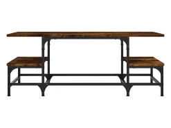Mesa De Centro* Mesa de centro | Mesa de apoio 100x50.5x40 cm derivados madeira carvalho fumado Castanho