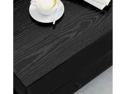 Mesa De Centro| Mesa de centro | Mesa de apoio with Drawer Carvalho 100x51x45 cm Preto