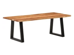 Mesa De Centro* Mesa de centro | Mesa de apoio | Mesa de café 110x55x40 cm madeira de acácia maciça Castanho