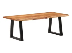 Mesa De Centro* Mesa de centro | Mesa de apoio | Mesa de café 110x55x40 cm madeira de acácia maciça Castanho