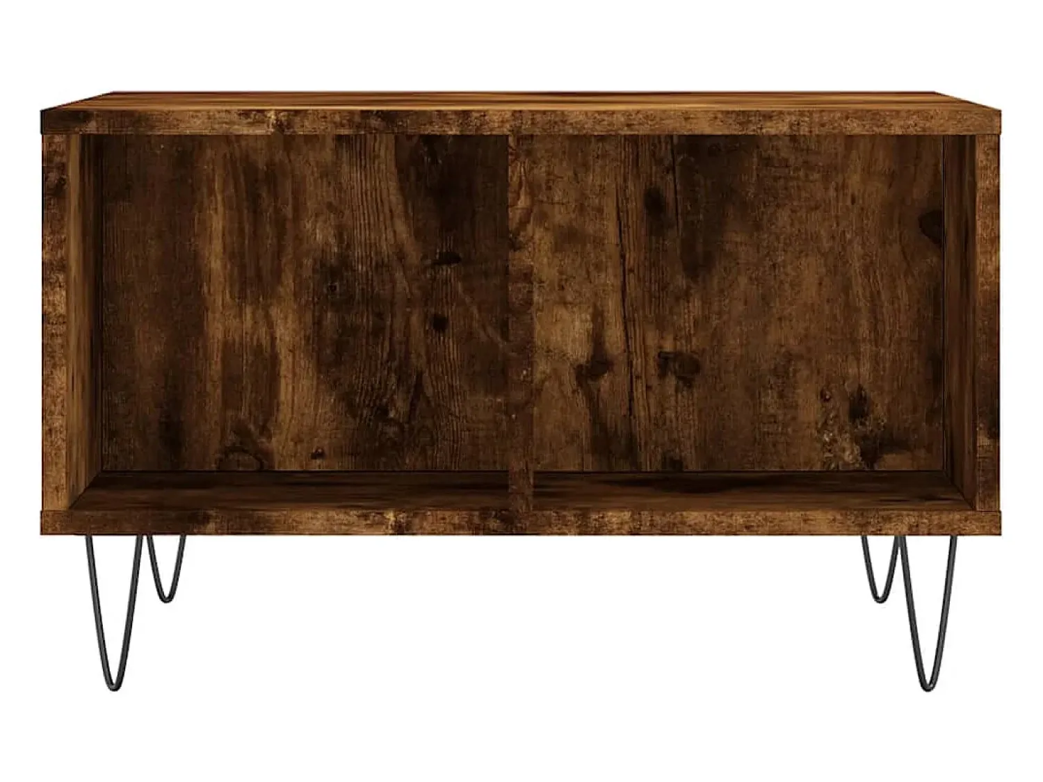Mesa De Centro* Mesa de centro | Mesa de apoio 60x50x36.5 cm derivados madeira carvalho fumado Castanho