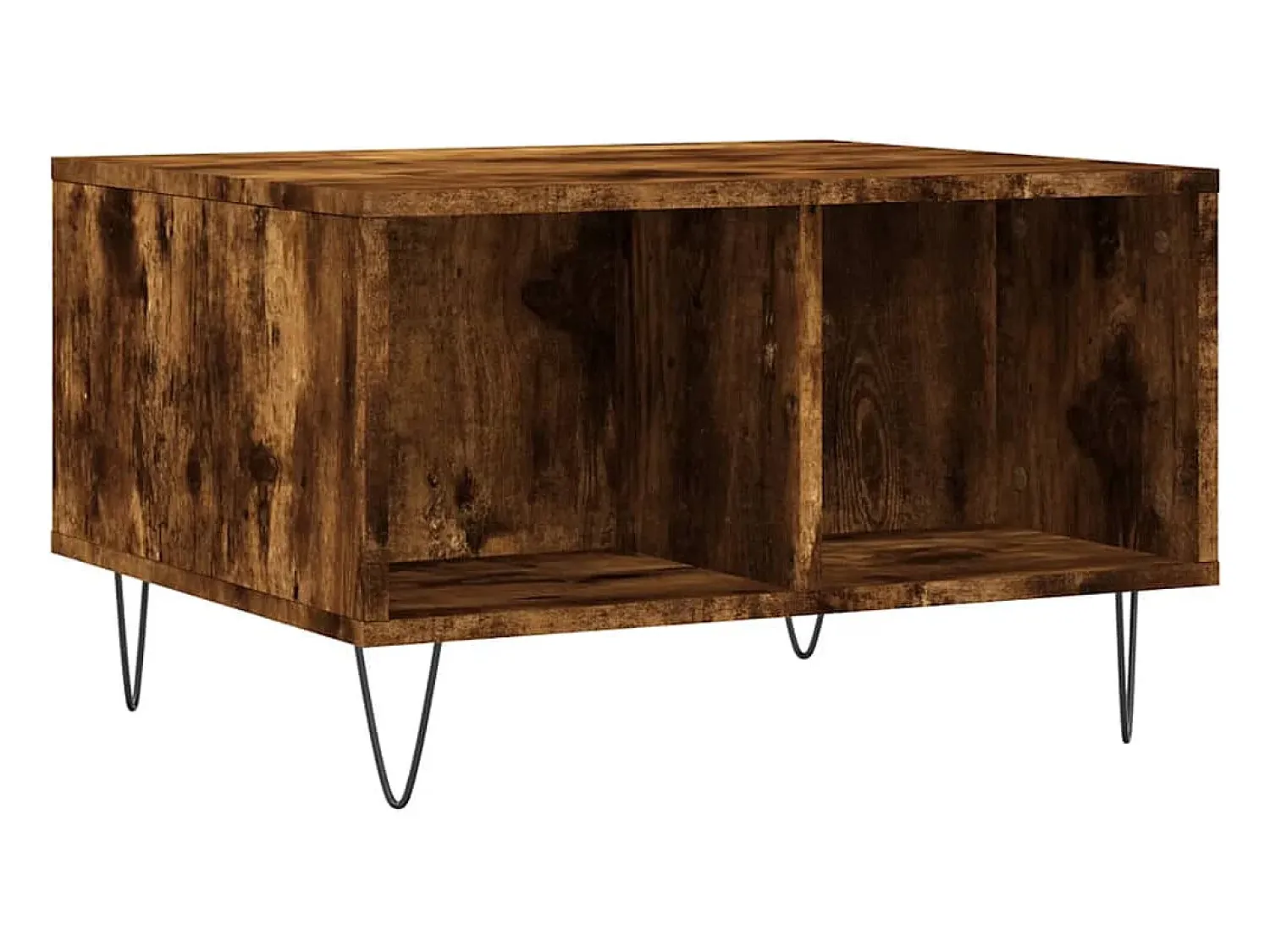 Mesa De Centro* Mesa de centro | Mesa de apoio 60x50x36.5 cm derivados madeira carvalho fumado Castanho