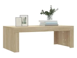 New Mesa de centro | Mesa de apoio 102x50x36 madeira processada carvalho sonoma Castanho