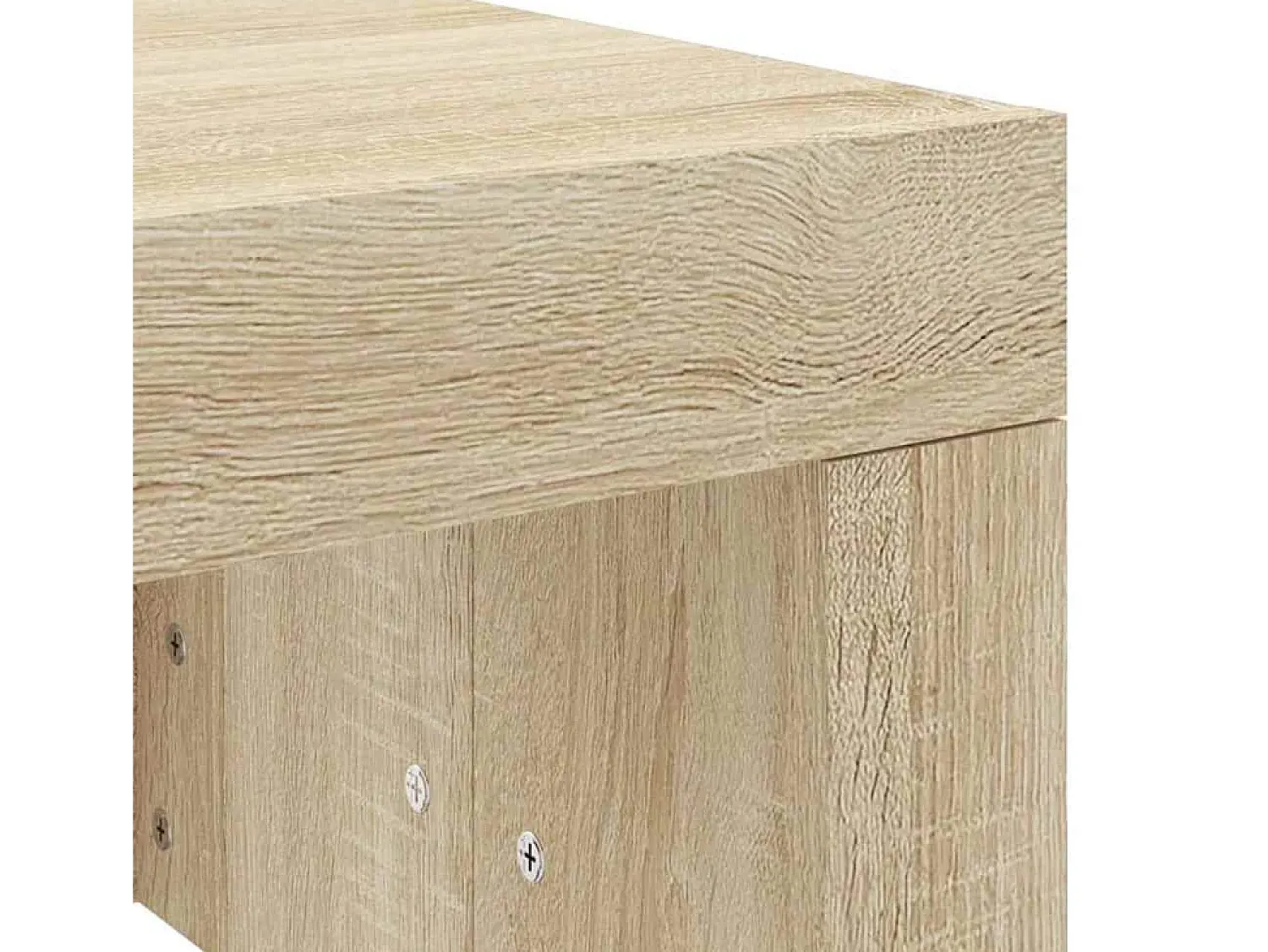 New Mesa de centro | Mesa de apoio 102x50x36 madeira processada carvalho sonoma Castanho