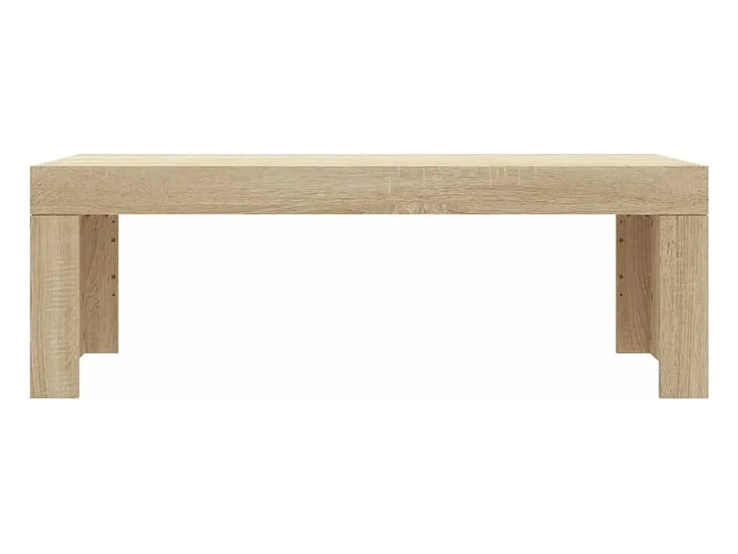 New Mesa de centro | Mesa de apoio 102x50x36 madeira processada carvalho sonoma Castanho