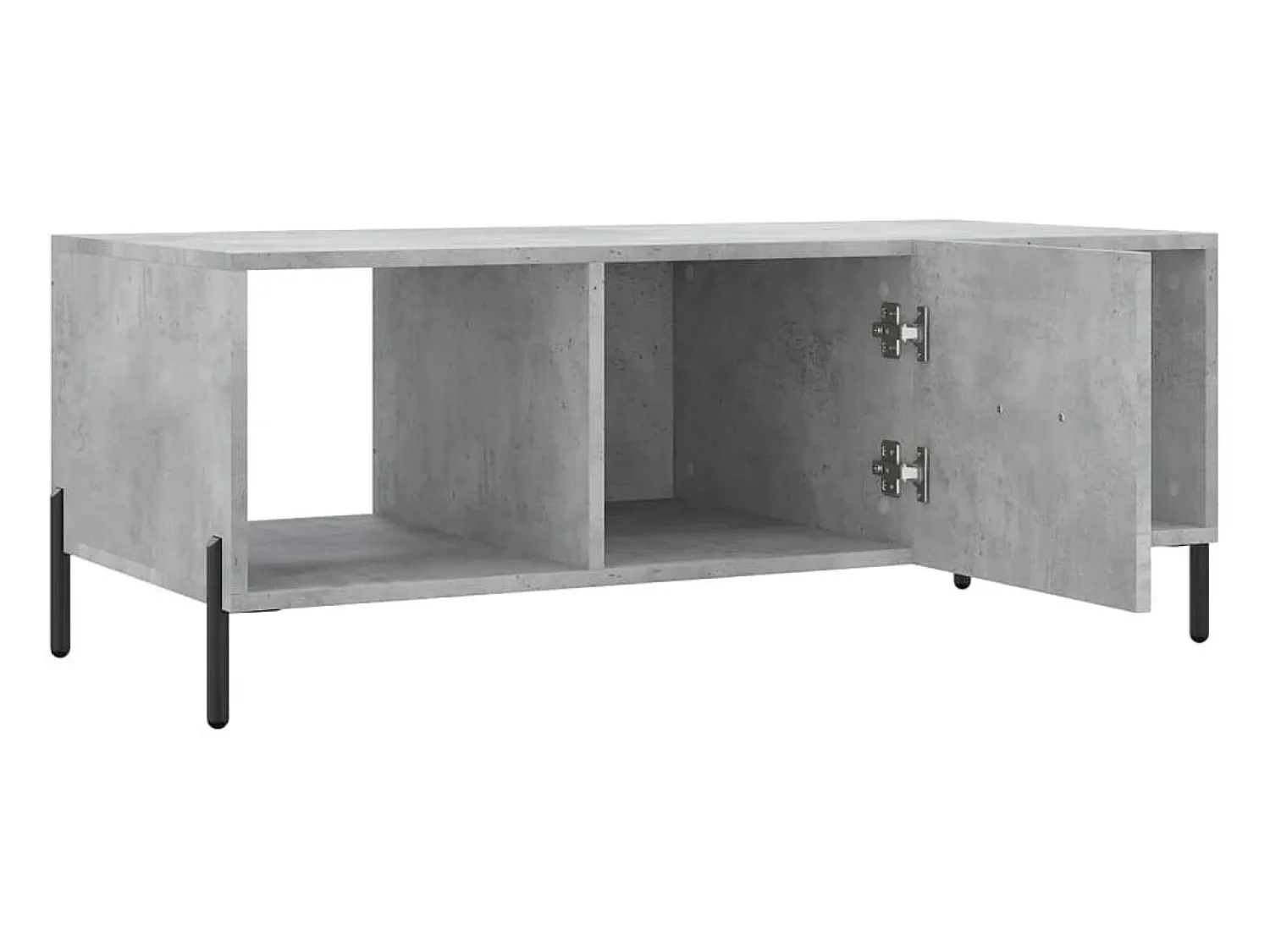 Hot Mesa de centro | Mesa de apoio 102x50x40 cm madeira processada cinza cimento Cinzento