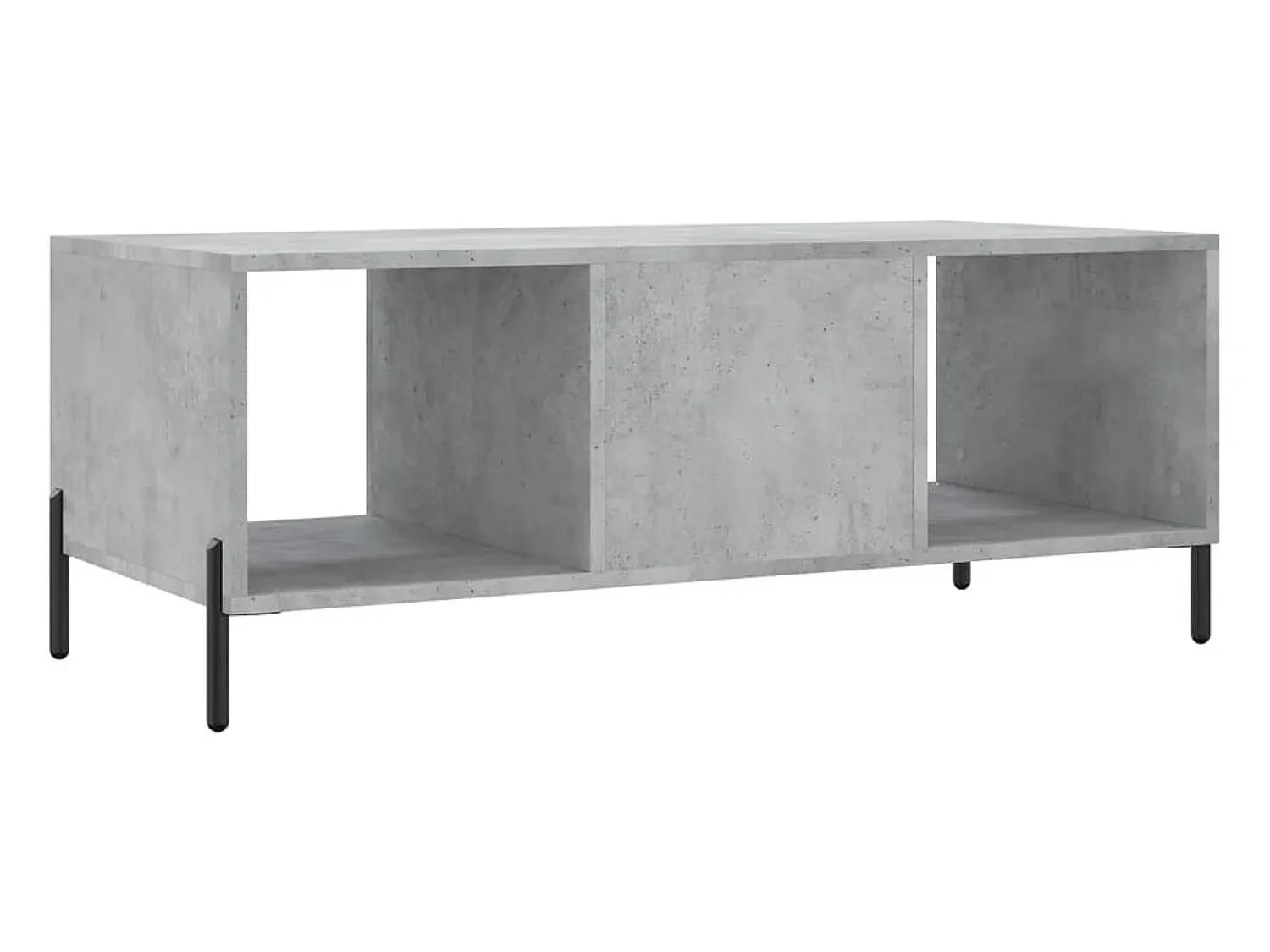Hot Mesa de centro | Mesa de apoio 102x50x40 cm madeira processada cinza cimento Cinzento