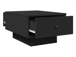 Hot Mesa de centro | Mesa de apoio 60x45x31 cm derivados de madeira Preto