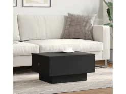 Hot Mesa de centro | Mesa de apoio 60x45x31 cm derivados de madeira Preto