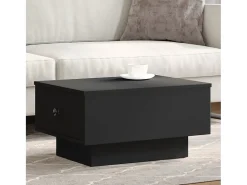 Hot Mesa de centro | Mesa de apoio 60x45x31 cm derivados de madeira Preto