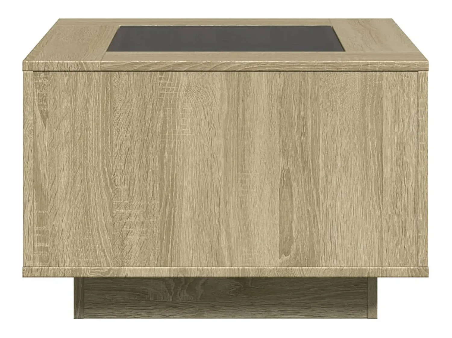 Sale Mesa de centro | Mesa de apoio c/ LEDs 60x60x40 cm derivados de madeira Castanho