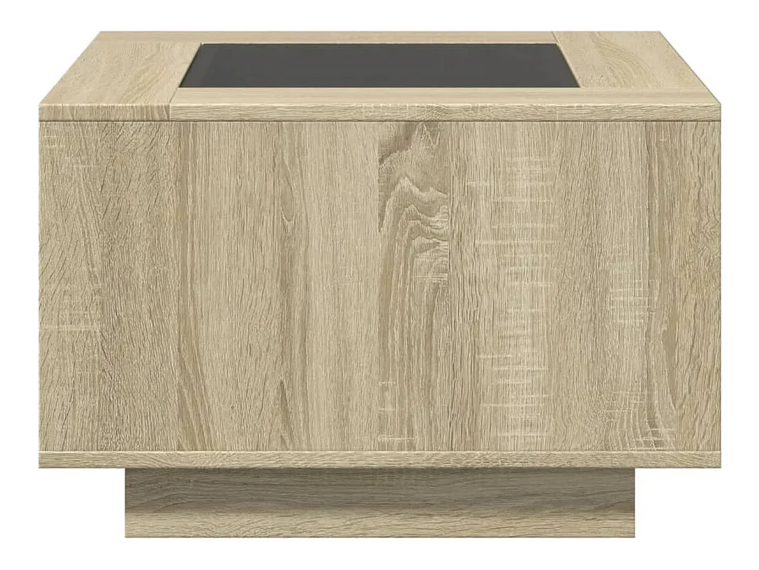 Sale Mesa de centro | Mesa de apoio c/ LEDs 60x60x40 cm derivados de madeira Castanho