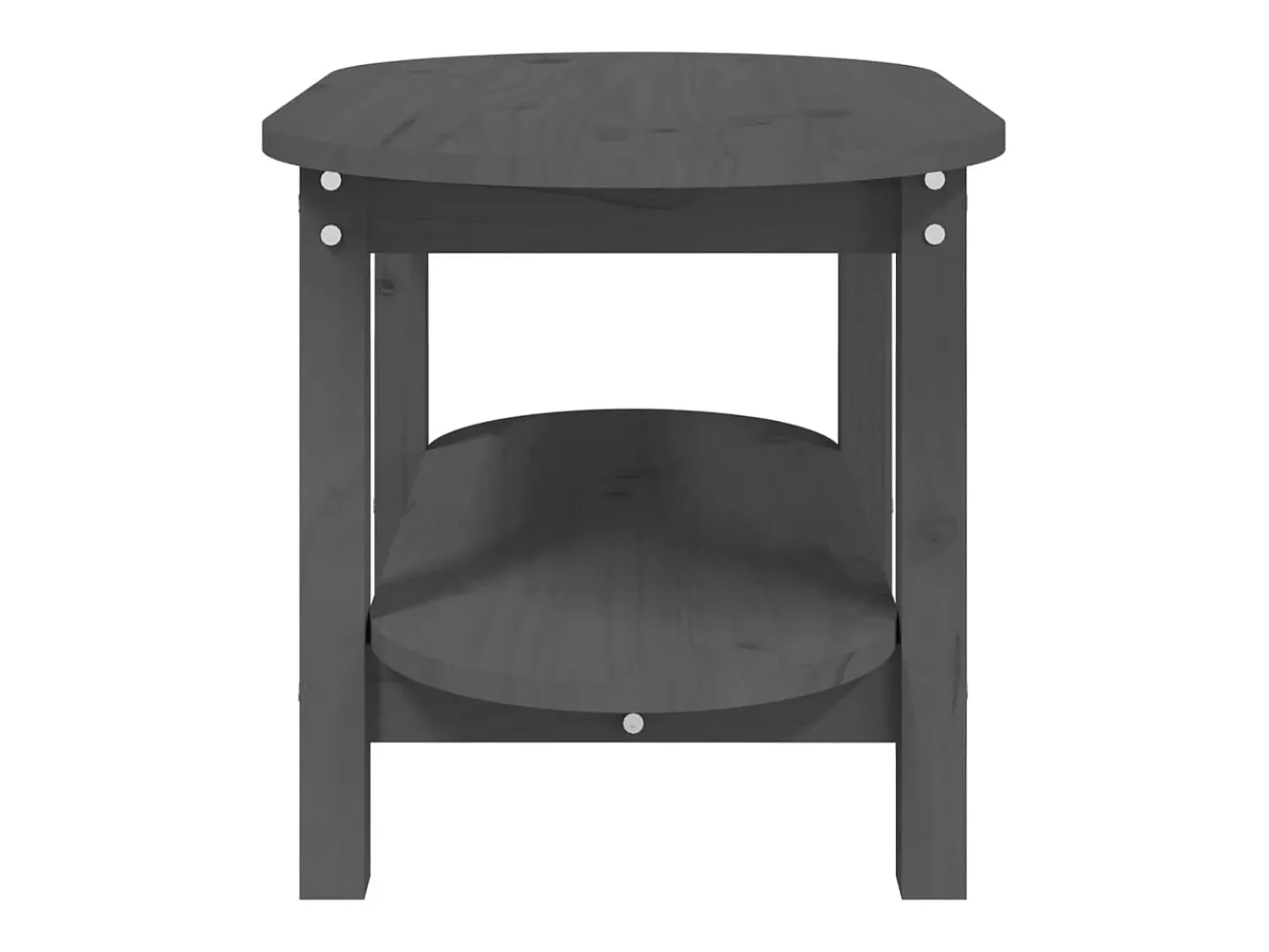 Outlet Mesa de centro | Mesa de apoio 80x45x45 cm madeira de pinho maciça Cinzento