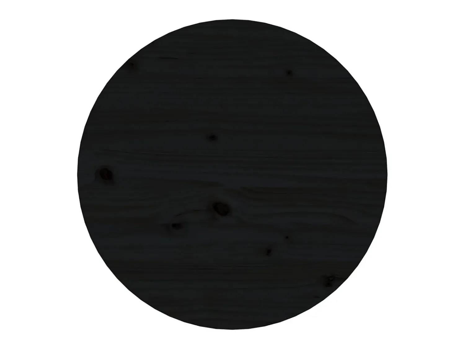 Mesa de centro | Mesa de apoio Ø 45x40 cm madeira de pinho maciça Preto