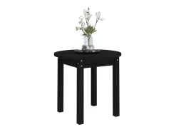 Mesa de centro | Mesa de apoio Ø 45x40 cm madeira de pinho maciça Preto