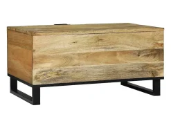 Mesa De Centro* Mesa de centro | Mesa de apoio Marrom e Preto 80x50x40 cm Castanho