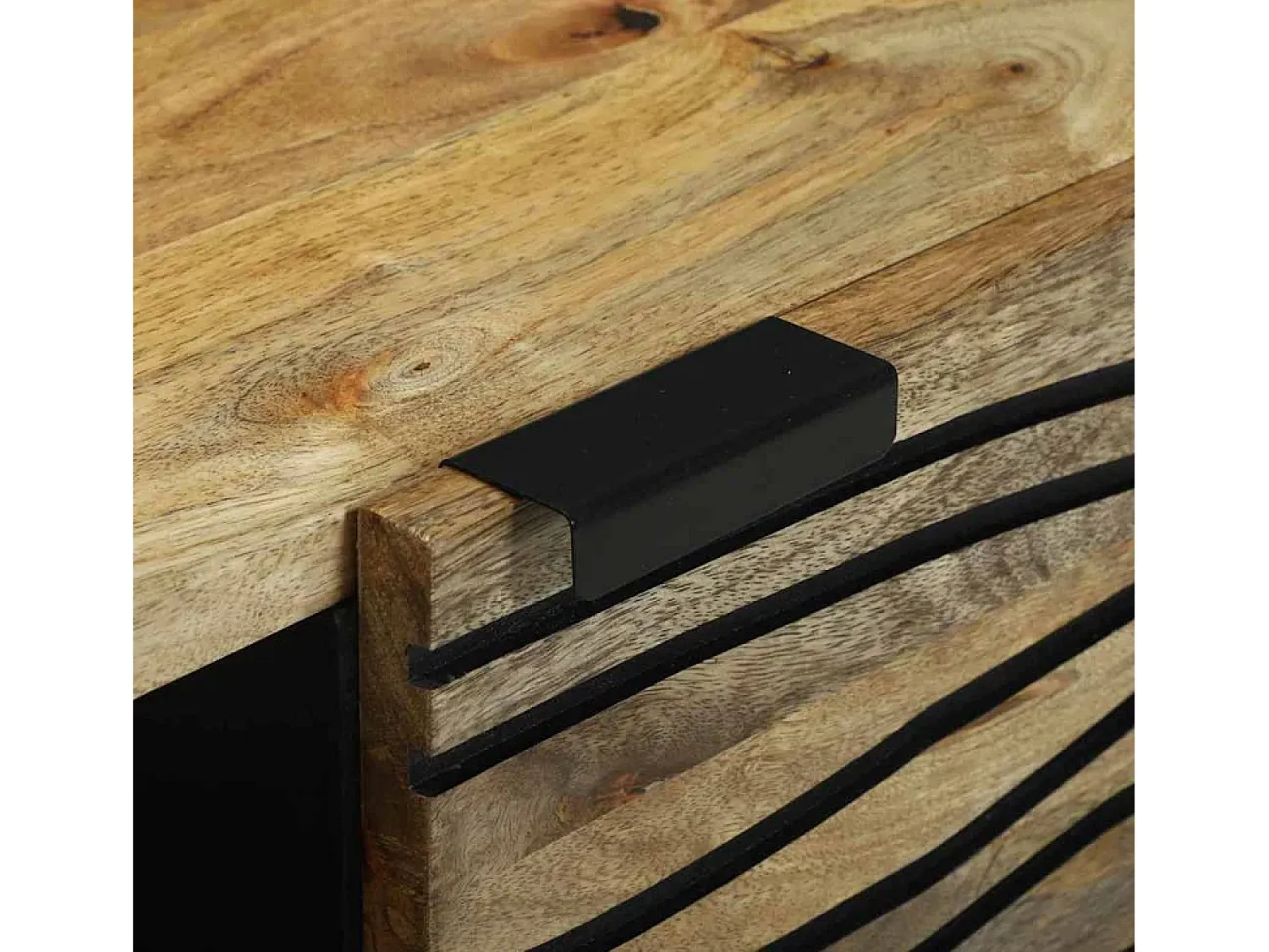 Mesa De Centro* Mesa de centro | Mesa de apoio Marrom e Preto 80x50x40 cm Castanho