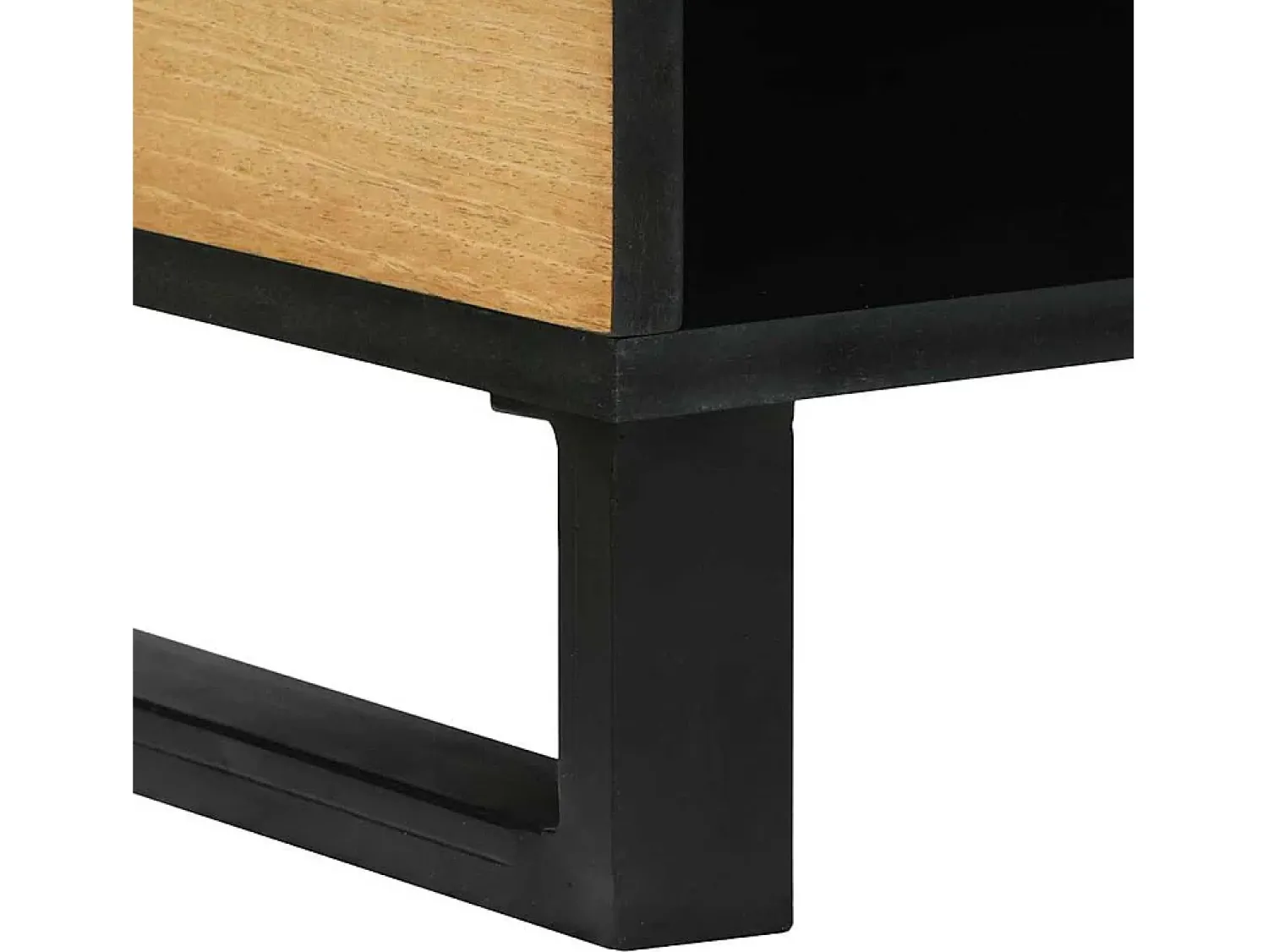 Mesa De Centro* Mesa de centro | Mesa de apoio Marrom e Preto 80x50x40 cm Castanho