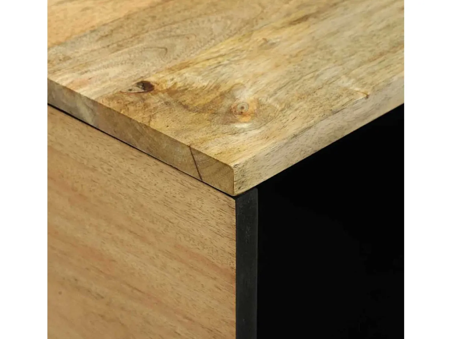 Mesa De Centro* Mesa de centro | Mesa de apoio Marrom e Preto 80x50x40 cm Castanho