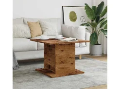 Mesa De Centro| Mesa de centro | Mesa de apoio 55.5x55.5x40 cm derivados madeira madeira velha Castanho