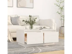 Mesa de centro | Mesa de apoio 80x50x35 cm madeira de pinho maciça^ Mesa De Centro