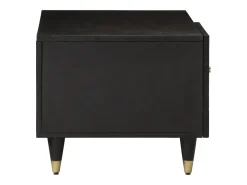 Best Mesa de centro | Mesa de apoio | Mesa de café 80x50x40 cm madeira de mangueira maciça Preto