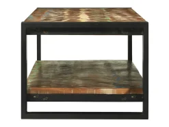 Mesa de centro | Mesa de apoio Multicolor Madeira recuperada maciça^ Mesa De Centro