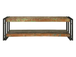 Mesa de centro | Mesa de apoio Multicolor Madeira recuperada maciça^ Mesa De Centro