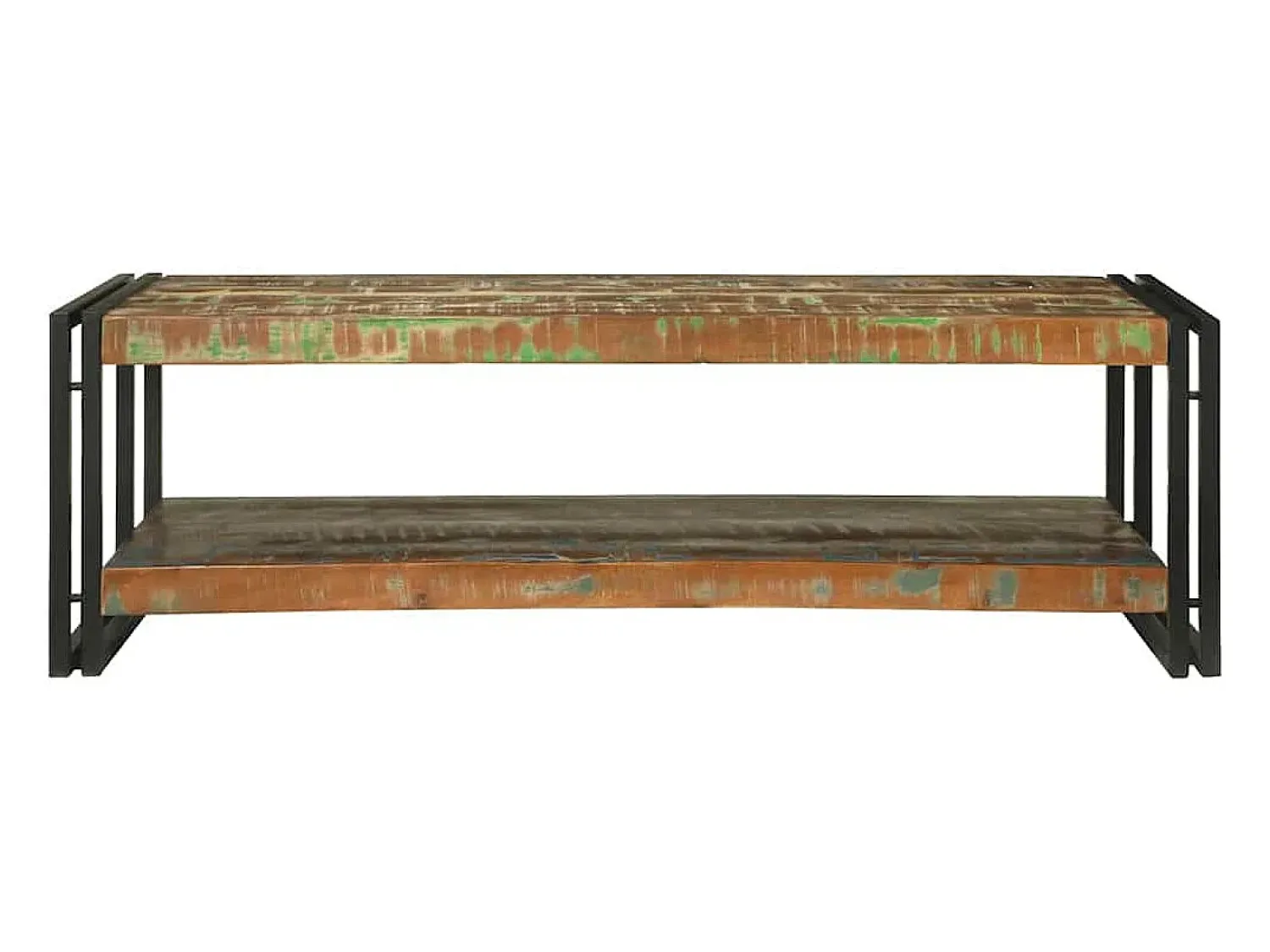 Mesa de centro | Mesa de apoio Multicolor Madeira recuperada maciça^ Mesa De Centro
