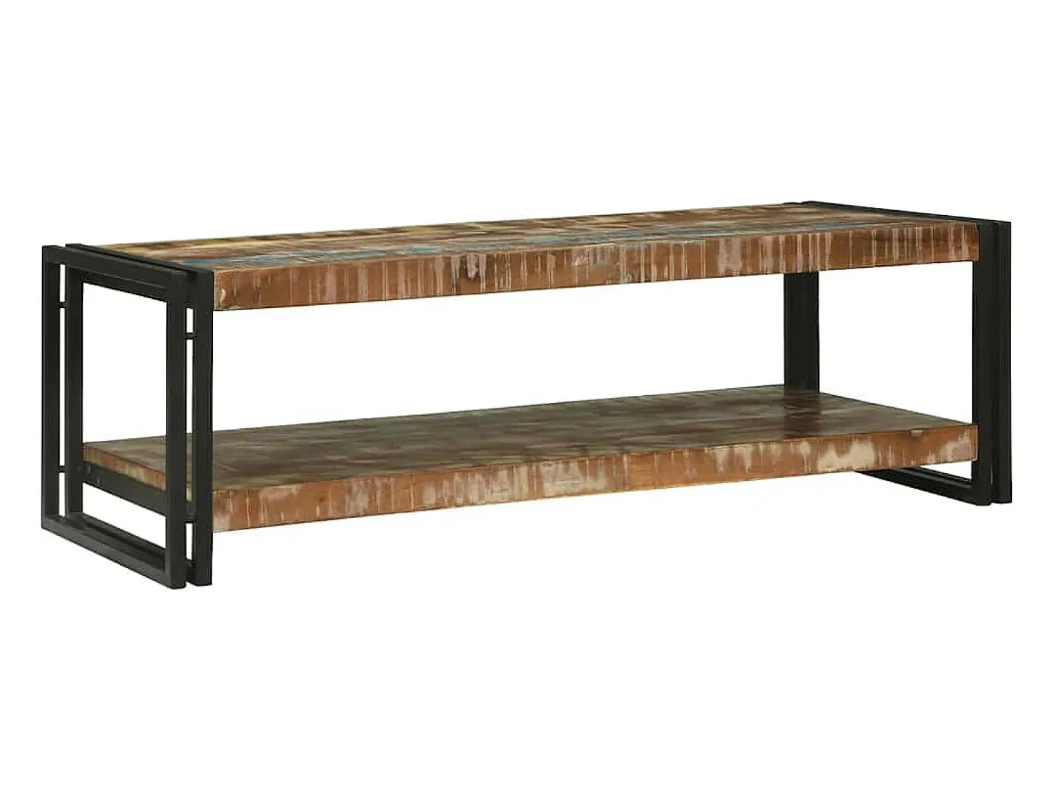 Mesa de centro | Mesa de apoio Multicolor Madeira recuperada maciça^ Mesa De Centro