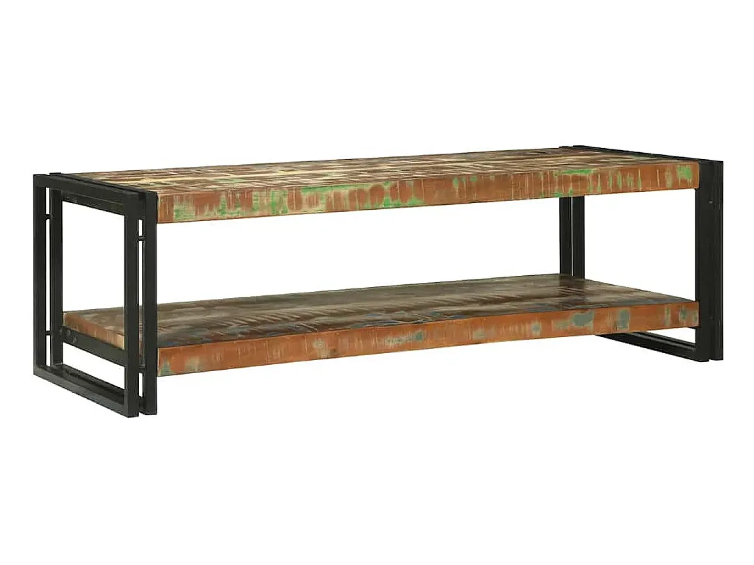 Mesa de centro | Mesa de apoio Multicolor Madeira recuperada maciça^ Mesa De Centro