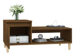 Mesa de centro | Mesa de apoio 100x50x45 cm derivados madeira carvalho^ Mesa De Centro