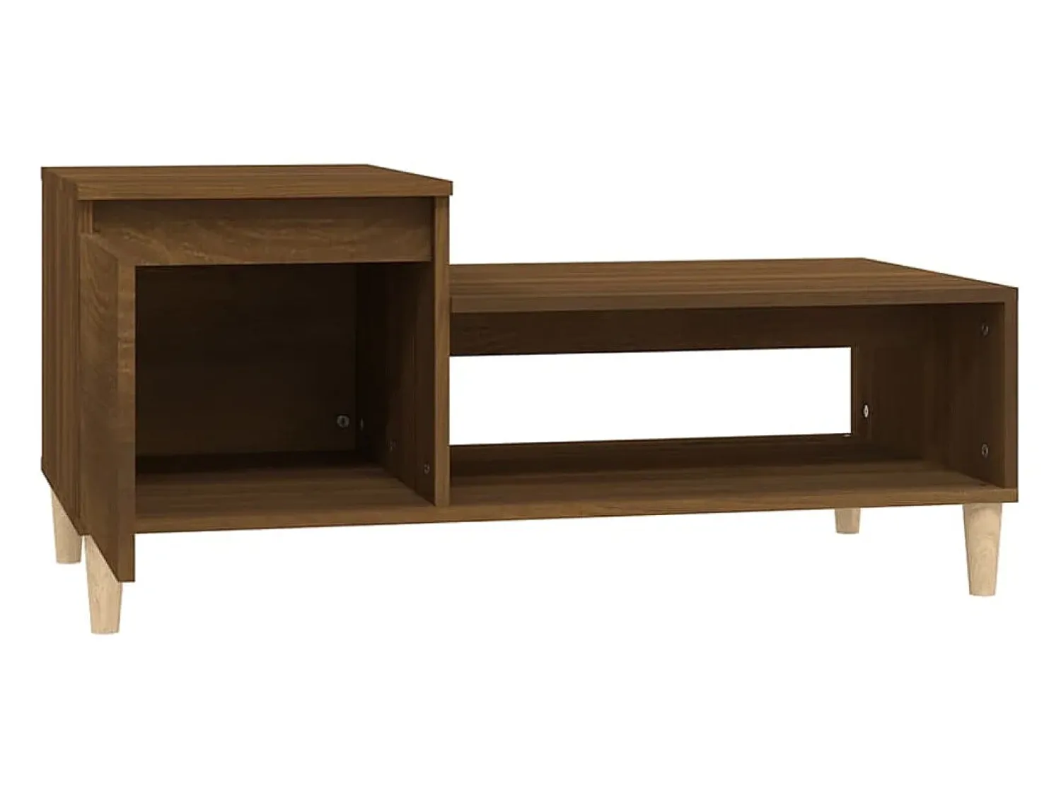 Mesa de centro | Mesa de apoio 100x50x45 cm derivados madeira carvalho^ Mesa De Centro