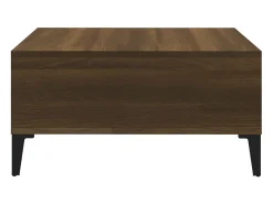 New Mesa de centro | Mesa de apoio 60x60x30 cm aglomerado cor carvalho Castanho