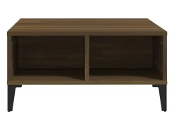 New Mesa de centro | Mesa de apoio 60x60x30 cm aglomerado cor carvalho Castanho