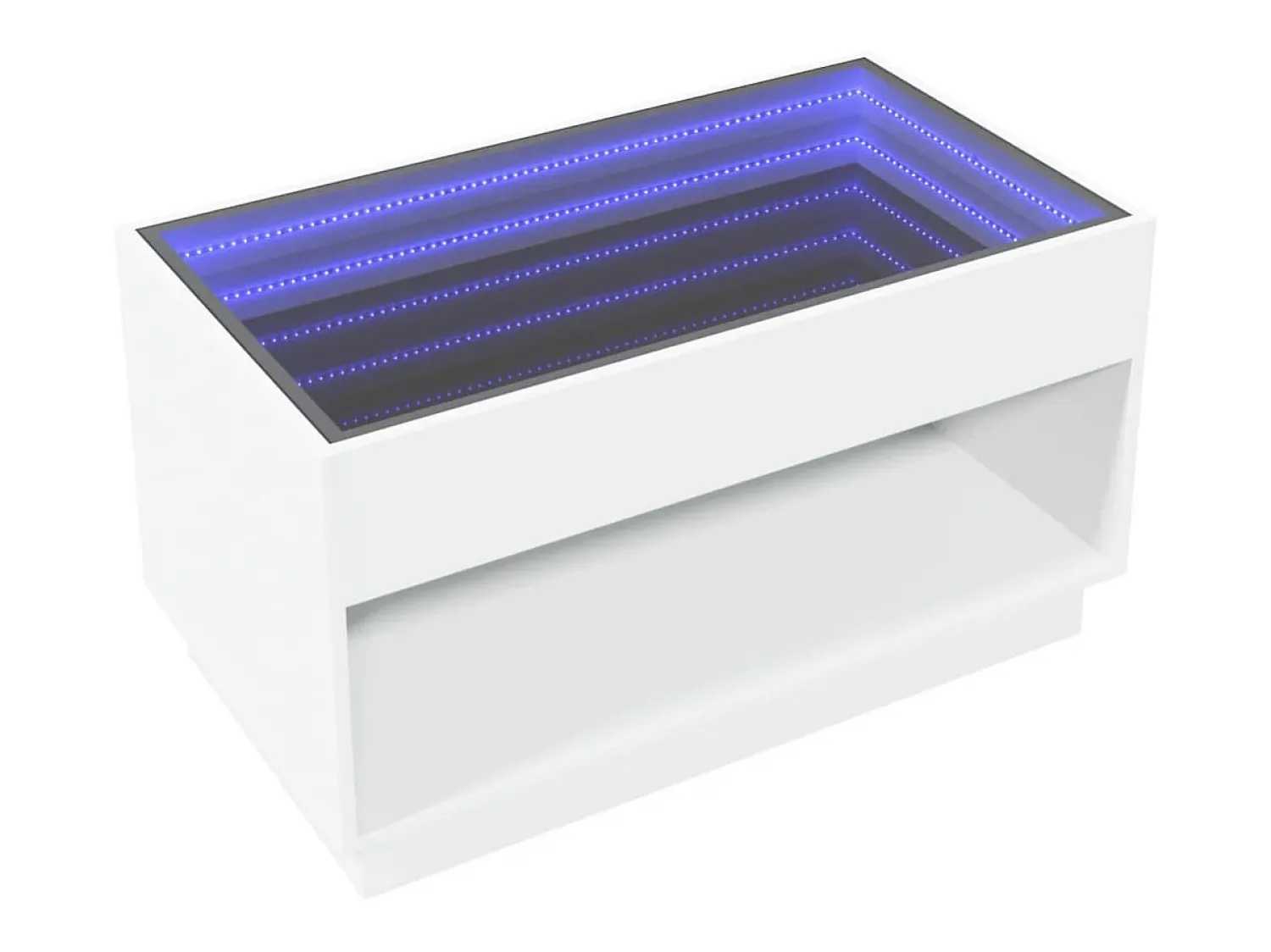 Mesa de centro | Mesa de apoio luzes LED Infinity 90x50x50 cm^ Mesa De Centro