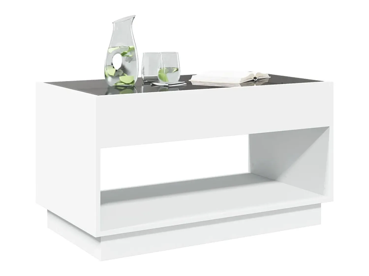 Mesa de centro | Mesa de apoio luzes LED Infinity 90x50x50 cm^ Mesa De Centro