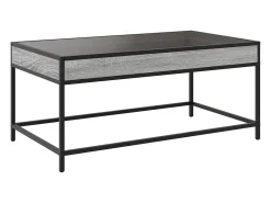 Mesa de centro | Mesa de apoio luzes LED Infinity 90x50x41 cm sonoma^ Mesa De Centro