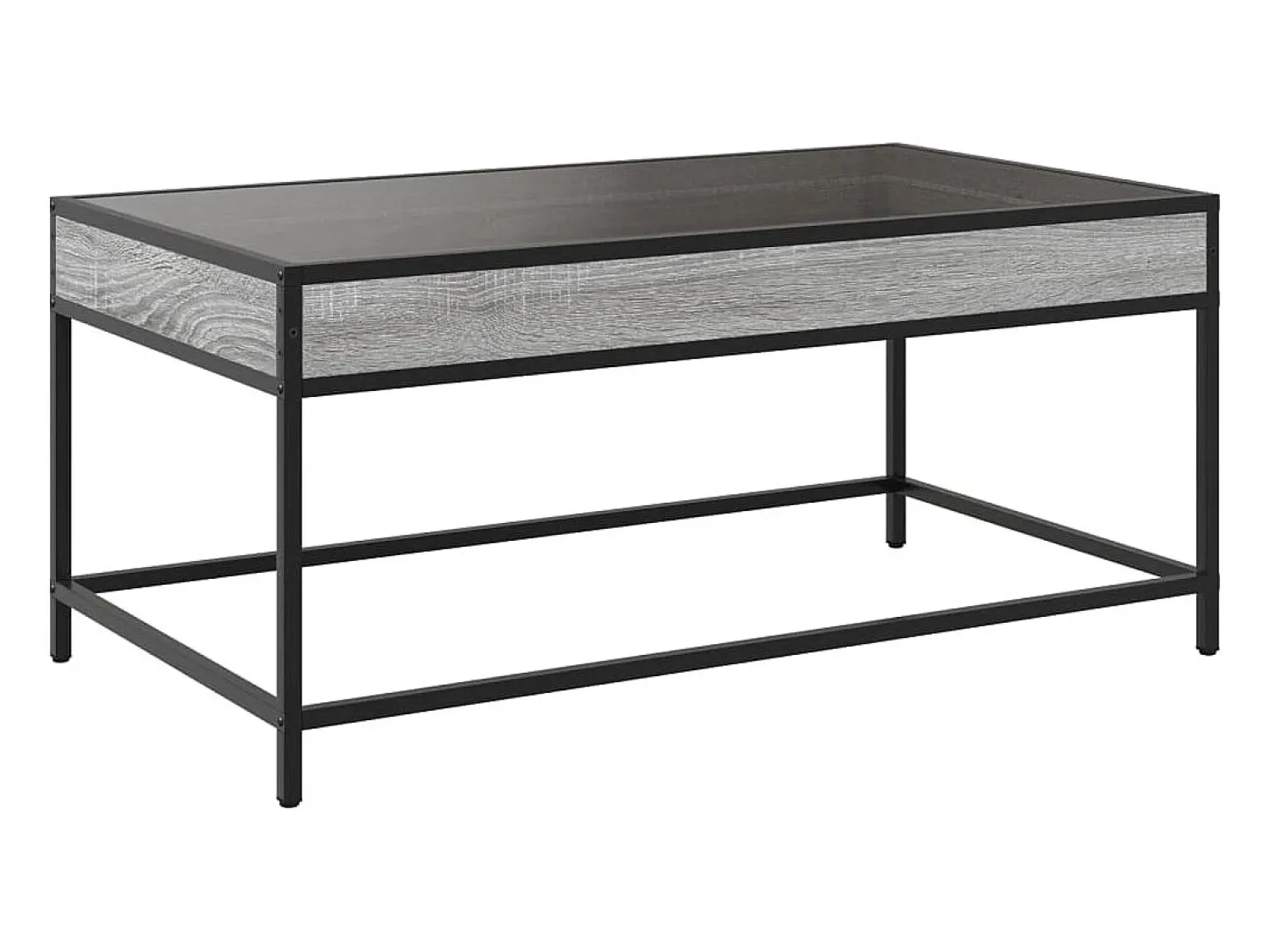 Mesa de centro | Mesa de apoio luzes LED Infinity 90x50x41 cm sonoma^ Mesa De Centro