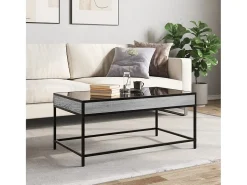 Mesa de centro | Mesa de apoio luzes LED Infinity 90x50x41 cm sonoma^ Mesa De Centro