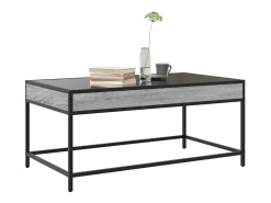 Mesa de centro | Mesa de apoio luzes LED Infinity 90x50x41 cm sonoma^ Mesa De Centro