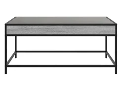 Mesa de centro | Mesa de apoio luzes LED Infinity 90x50x41 cm sonoma^ Mesa De Centro