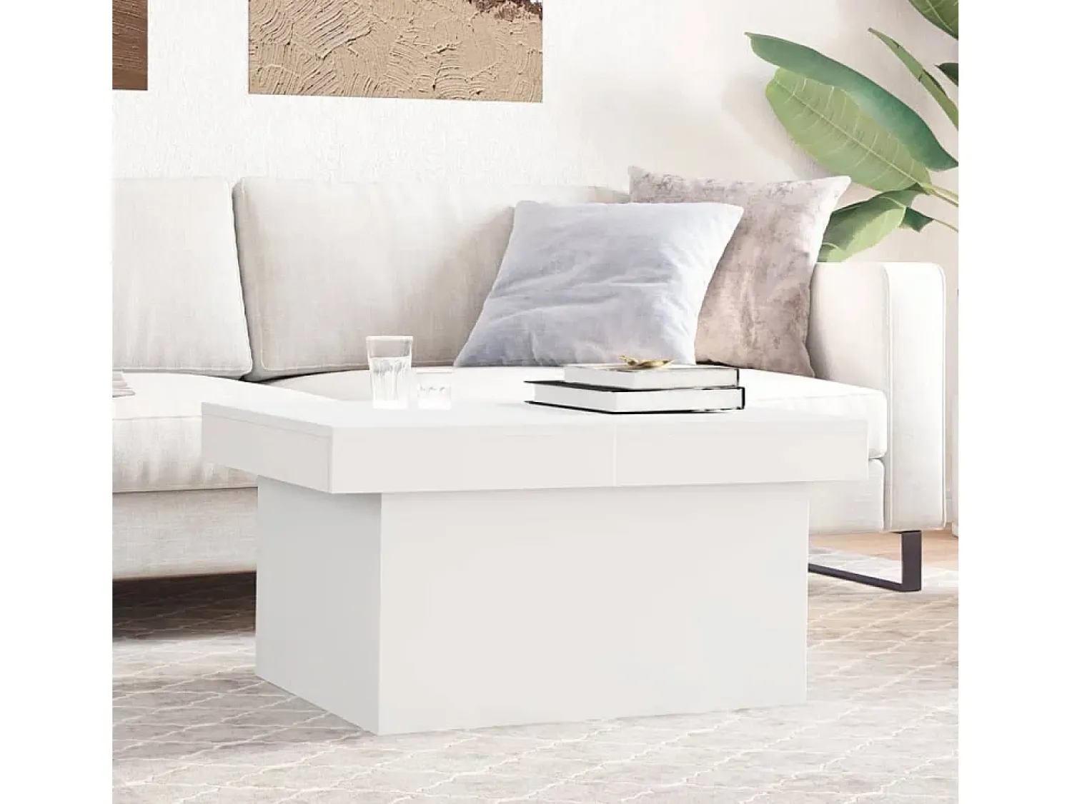 Sale Mesa de centro | Mesa de apoio 100x55x40 cm derivados de madeira Branco